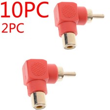 RCA Angle Connector 90 Degree Plug Adapter Male To Female Elbow Audio Extender