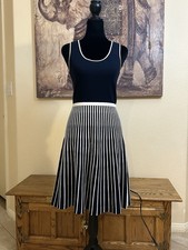 Banana Republic Sleeveless Sweater Dress XS Navy Blue White Striped 