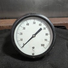 Vintage Industrial Pressure Gauge  Ashcroft 4299  0-100 PSI
