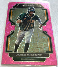 2022 Panini Prizm Draft Baseball Jared McKenzie Baylor Bears Pink Velocity Prizm