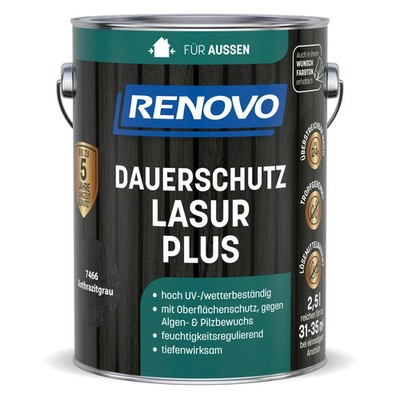 Renovo Dauerschutzlasur Plus 2,5 L Farbwahl