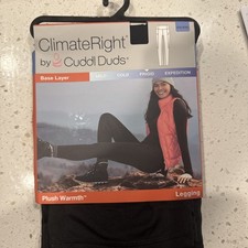 Cuddl Duds ClimateRight Leggings Womens Small Black Thermal Guard Base Layer 2XL
