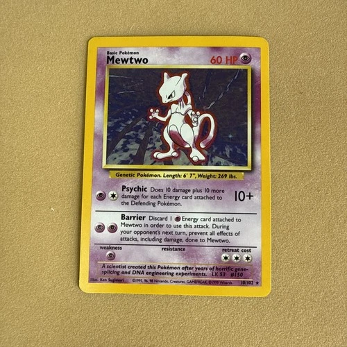 Pokémon TCG Mewtwo Base Set Unlimited 10/102 Holo Rare Lot 2