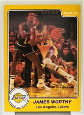 Star 1983-84 Star '84 James Worthy Rookie #25 Los Angeles Lakers Card. rookie card picture