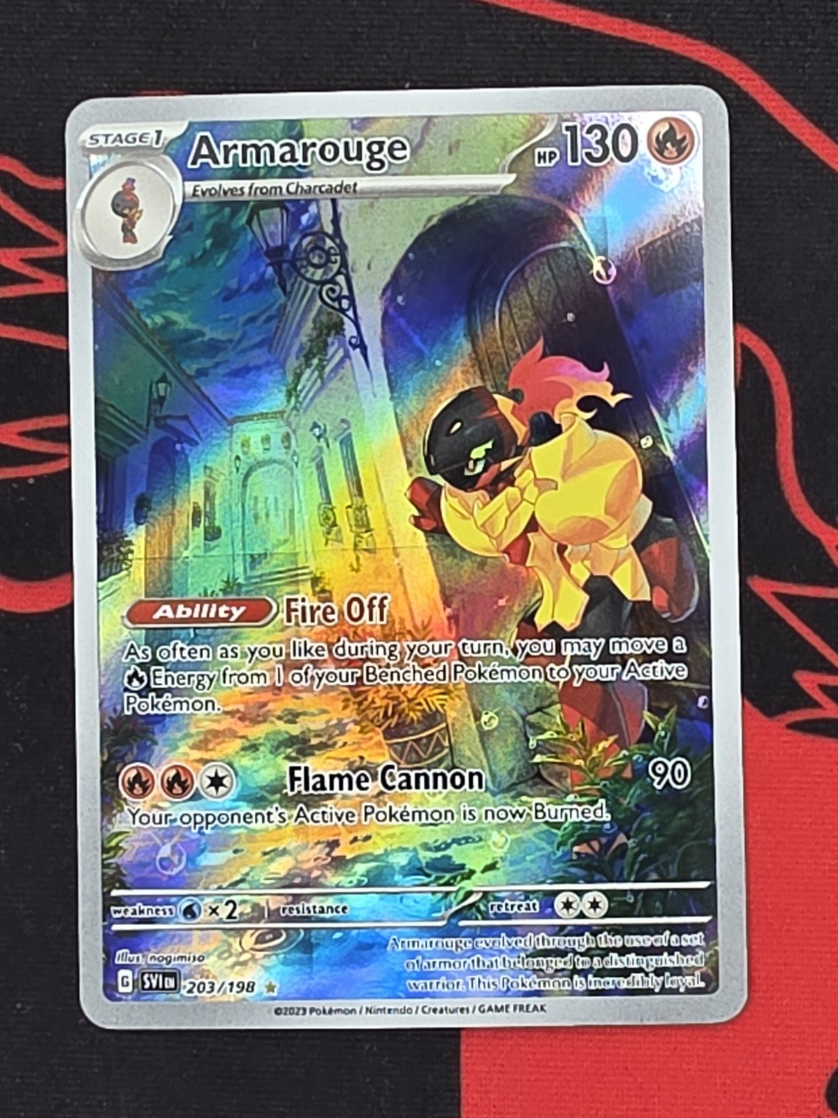 Armarouge Scarlet & Violet Base Illustration Rare Holo Pokémon TCG Card 203/198