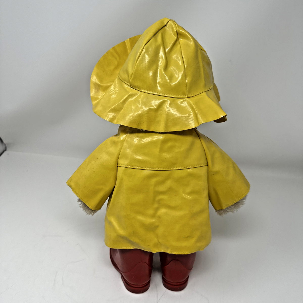 Eden Toys 14” Paddington Bear Yellow Raincoat Red Boots Vintage