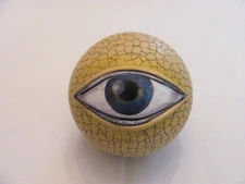 NEW PLASTIC BROWN EYEBALL ORB (3" IN DIAMETER)