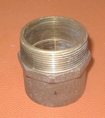 2'''' diameter brass pipe fitting male thread solder sweat on type brand new 