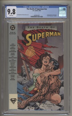 1992 Death Superman 75 Bleeding PLATINUM MEMORIAL Black Bag TPB