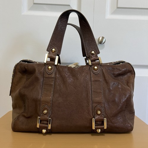 Juicy Couture Brown Leather Satchel Tassel Stud Details - Picture 2 of 16