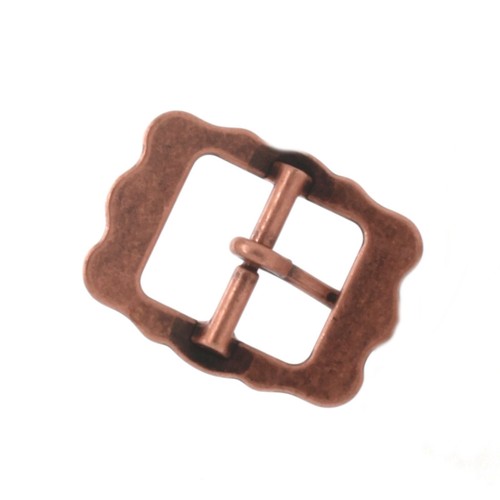 Engraved Center Bar Buckle Antique Copper 5/8" 7636-10 - Picture 2 of 3
