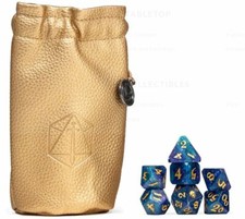 Vox Machina Taryon Dice Set 7 Die Hard d20  Critical Role PU Leather Bag Pouch