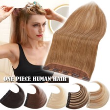 One Piece 100 Real Clip In Remy Human Hair Extensions 3/4 Full Head 120g Blonde
