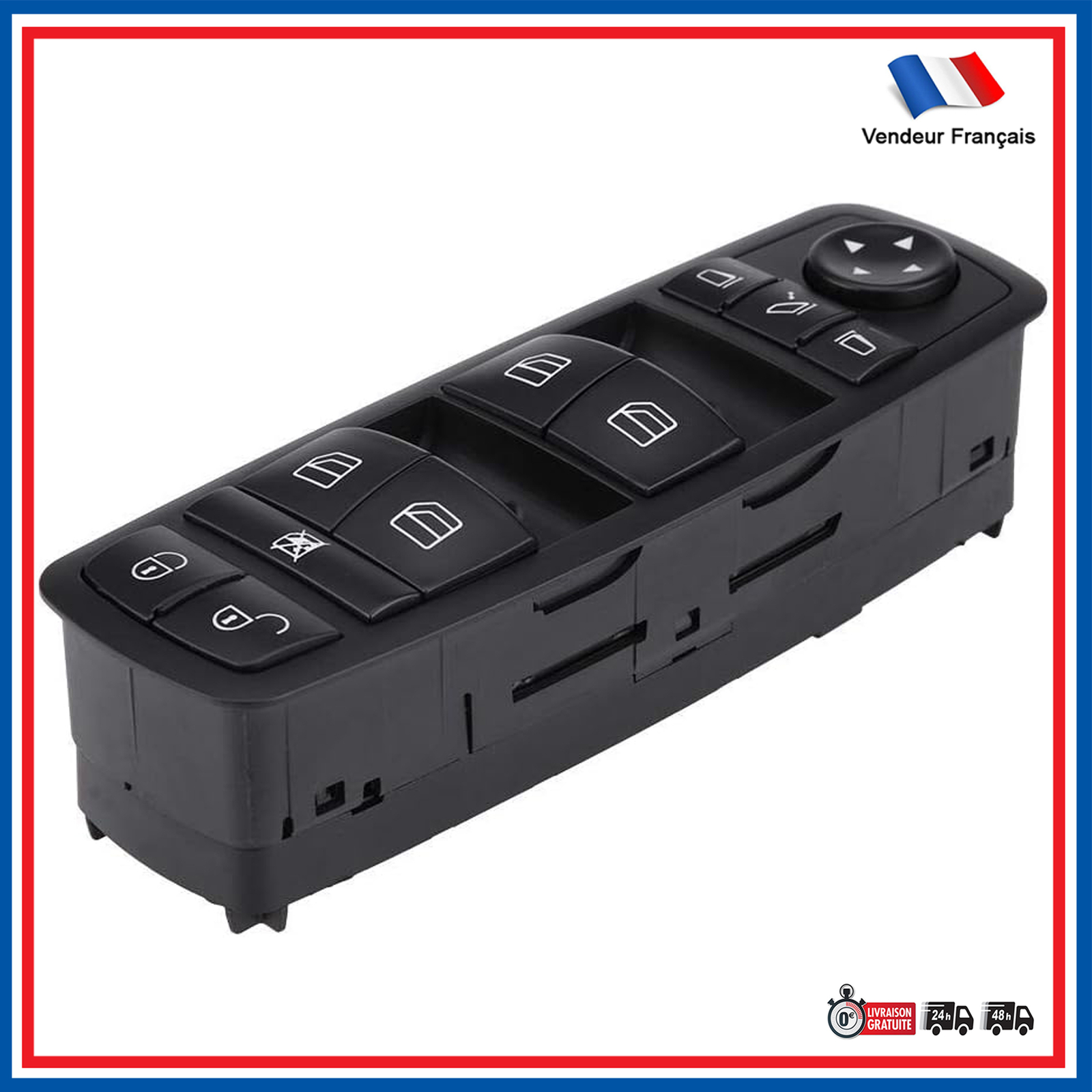 Platine lève-vitre conducteur bloqué : interrupteur de rechange pour Classe B W245