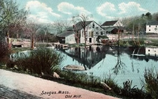 The Old Mill - Saugus Massachusetts - Essex County Postcard 1907