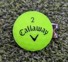 Callaway Real Golf Ball Marker With Magnetic Hat Clip - Green Supersoft...