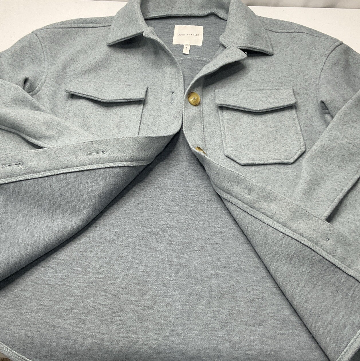Avec Les Filles Jacket Shacket Anthropologie Butt… - image 5