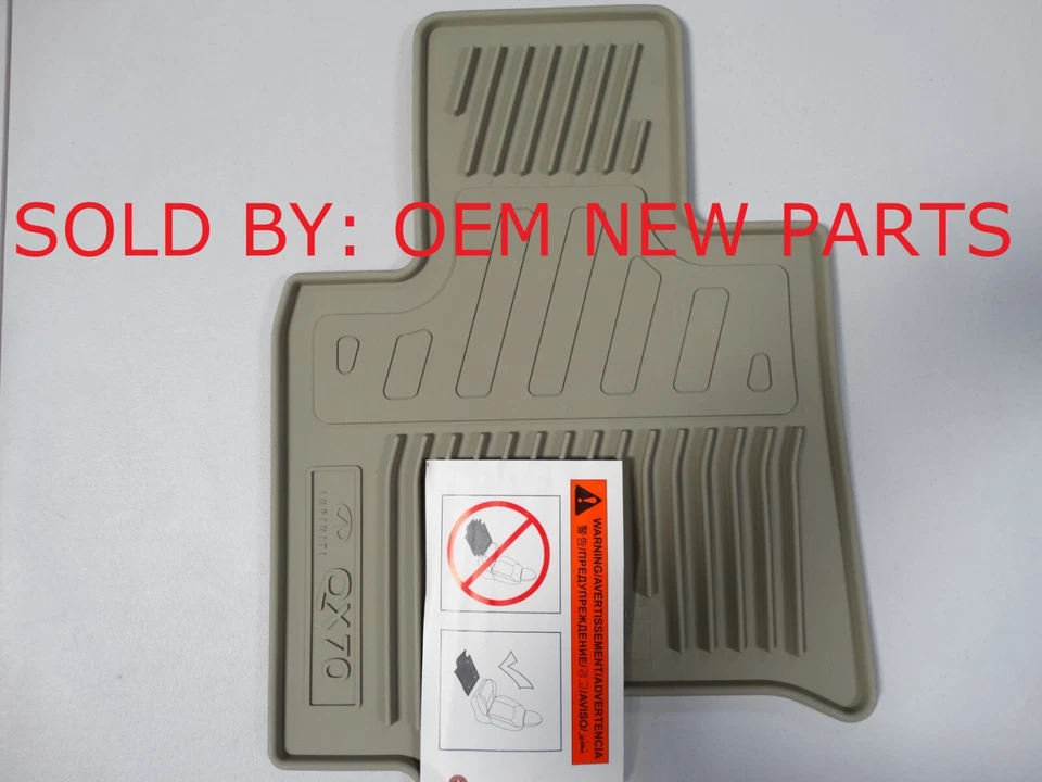 Genuine 2014 2015 Infiniti QX70 All-Season Floor Mats BEIGE NEW OEM 999E1E2001 Foto 2 de 4