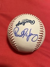 PAUL DEJONG AUTOGRAPHED SIGNED MAJOR LEAGUE BASEBALL OML CARDINALS COA
