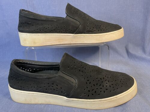 Scarpe da ginnastica casual Vionic donna Midi Perf nere nabuk slip on 10 - Foto 3 di 6