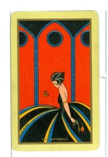 Single Vintage Playing Card U.S. Narrow Named "The Butterfly" BU-3-1 C