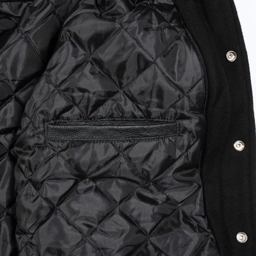 Stewart & Strauss Scarlet Red Wool & Grey Leather Varsity Letterman Jacket New - Picture 5 of 6