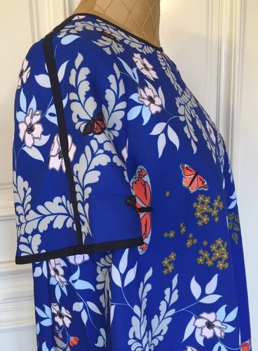 Ted Baker London Ellodie Sleeve Dress Navy Size 1 USA 4 Butterfly Flower Design - Picture 6 of 12
