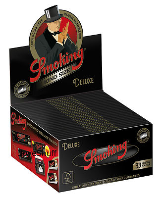 2 Boxen Smoking  DELUXE King Size Papers / 100 x 33 Blättchen Long Papers 