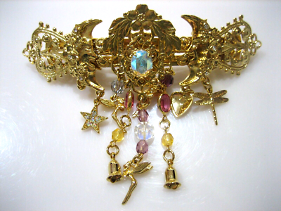 KIRKS FOLLY CELESTIAL HEAVENS HAIR CLIP BARRETTE WITH 