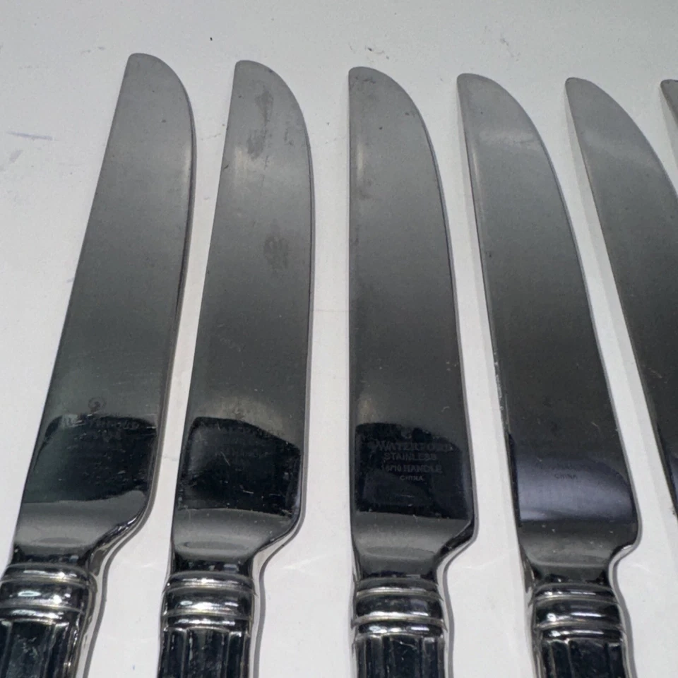 Lot Of 8 Waterford Mont Clare Stainless 18/10 Silverware Dinner Knives Used Foto 4 de 4