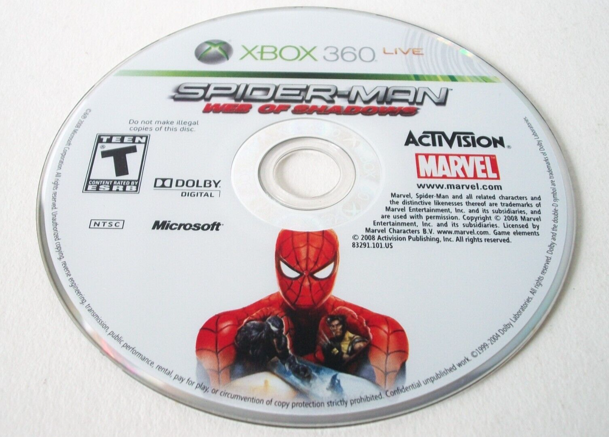 【中古】 SPIDER-MAN WEB OF SHADOWS (XBOX360 輸入版 北米) Spider-Man Web of Shadows Xbox 360 Game Disc Spiderman Marvel Open