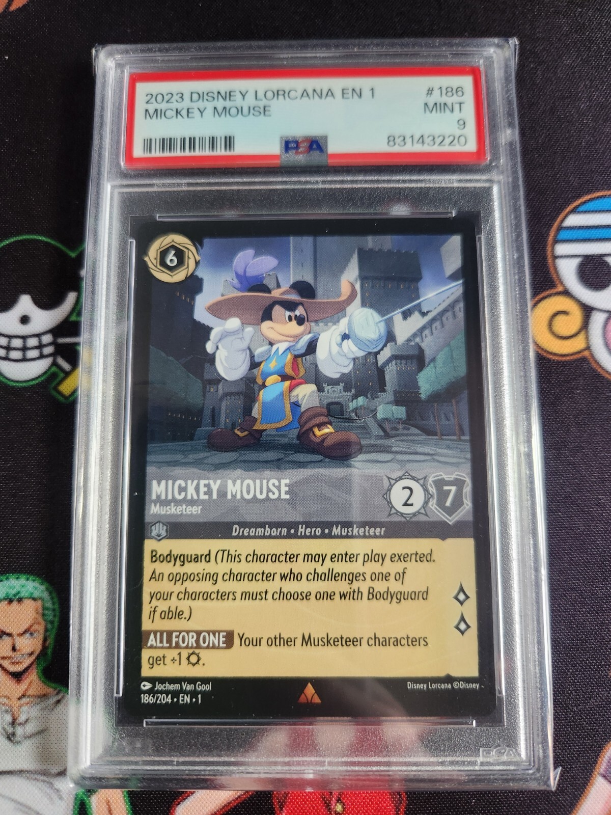 Disney Lorcana MICKEY MOUSE Musketeer PSA 9 186 /204 Mint