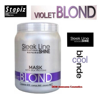 STAPIZ Sleek Line VIOLET BLOND Mask with Silk Proteins 1000 ml