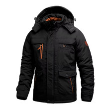 Winter Jacket Men's Thickened Cotton-Padded Jacket: Medium Long Plus-Size Winter