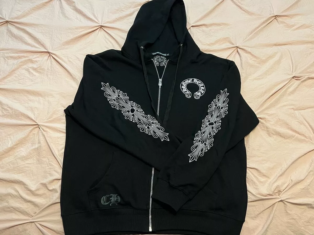 chrome hearts zip up hoodie