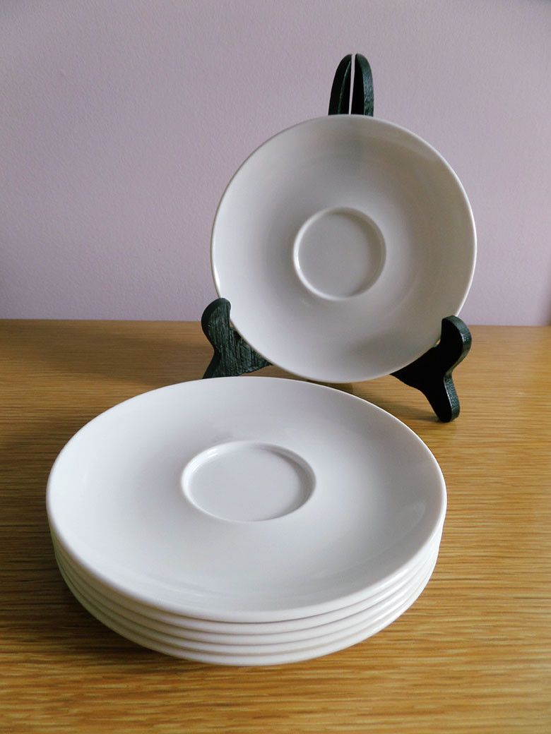 Vintage White Melmac Prolon Saucers Set of Melamine Dinnerware Retro  Camper