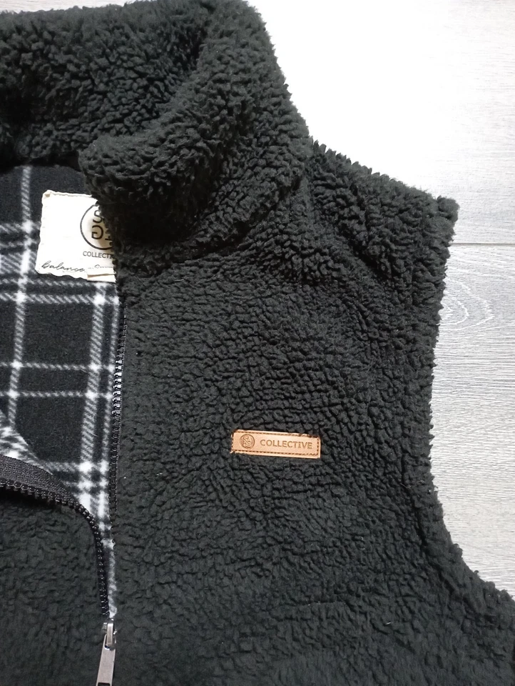 Sage Collective Vest Adult Womens Small Black Sherpa Fleece Lined - Image 3 of 4