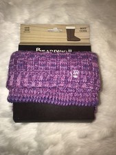 New Bearpaw Women Knit Boot Cuff Topper Liner Pink Purple One Size