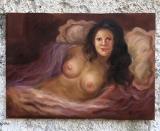 Quadro vintage -Nudo Di Donna- dipinto a olio su tela