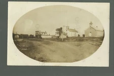 Church IOWA RP 1908 MAIN STREET General Store nr Lansing Waukon GHOST TOWN? #1