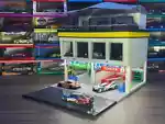 DIY Racing Pit Garage Diorama 1 64 Scale Compatible with Hot Wheels and Matchbox