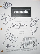 Community Signed TV Script X8 Chevy Chase Joel McHale Ken Jeong Glover reprint  