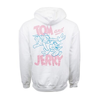 #ad #ad TOM AND JERRY WHITE PULLOVER HOODIE $19.99