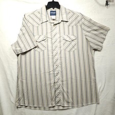 Vintage Wrangler Western Pearl Snap Shirt Mens 2XT Short Sleeve