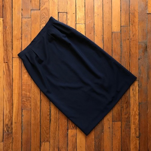 Burberry, Vintage 90s Burberry's Midi Pencil Skirt Size S Women Navy Blue Pleat High Waist