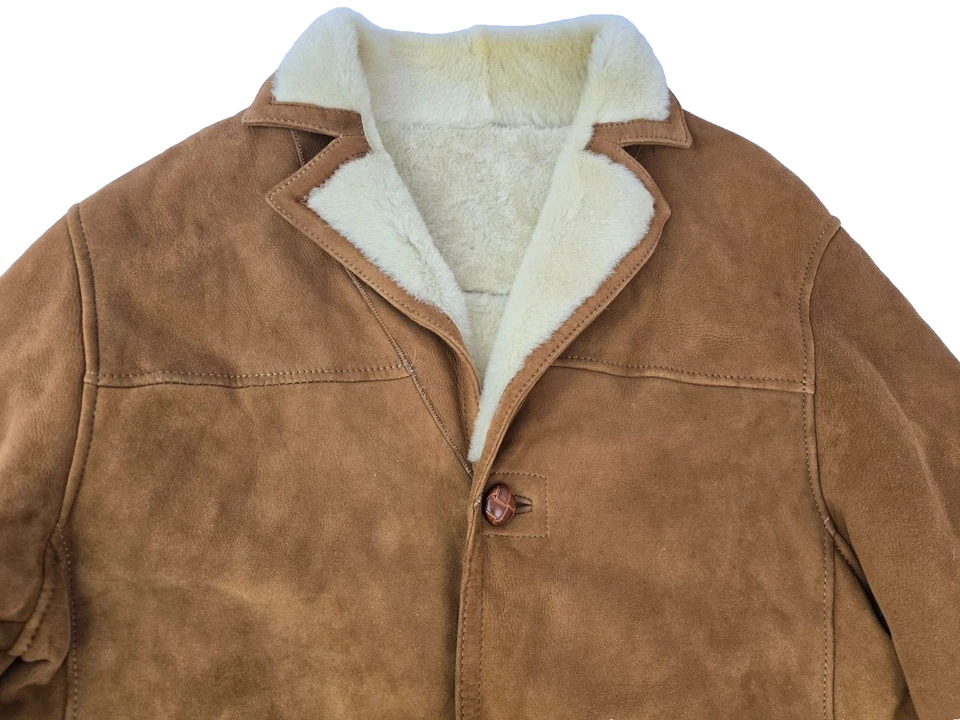 Chaqueta Abrigo Danier Para Hombre Gamuza Piel de Oveja Forrada De Colección S/M Foto 2 de 4