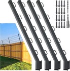 4 Pack 31" Fence Post Bevel Angle 25° Barbed Wire Extend Arm for Outdoor Fence
