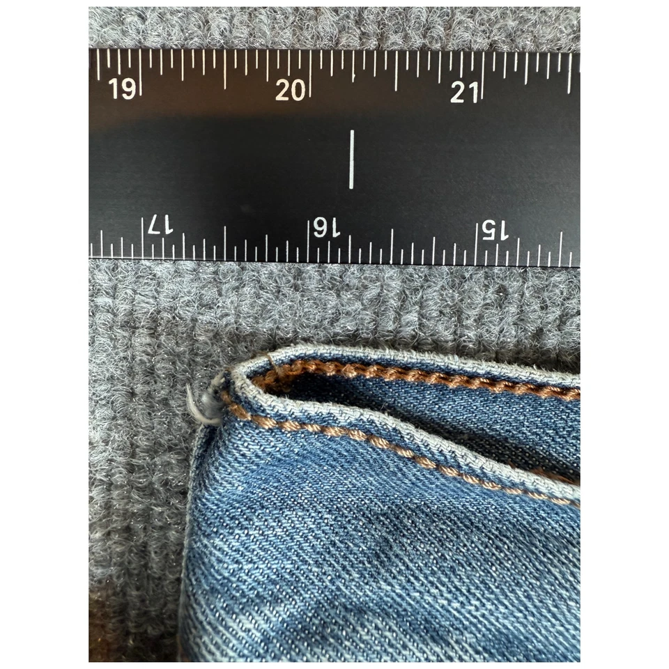 Wrangler Retro Jeans Mens 33X32 Blue Denim Slim Fit Straight Leg Cowboy Western - Image 4 of 4