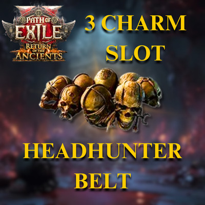  Headhunter Heavy Belt Path of Exile 2 Runes of Aldur  3 CHARM SLOT   POE2
