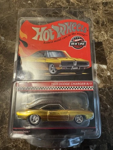 Hot Wheels Red Line Club 1969 Dodge Charger R/T 1:64 Diecast Vehicle - Yellow...